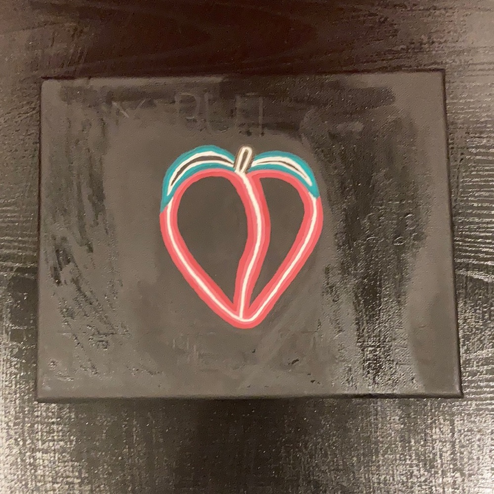 An original peach fruit painting